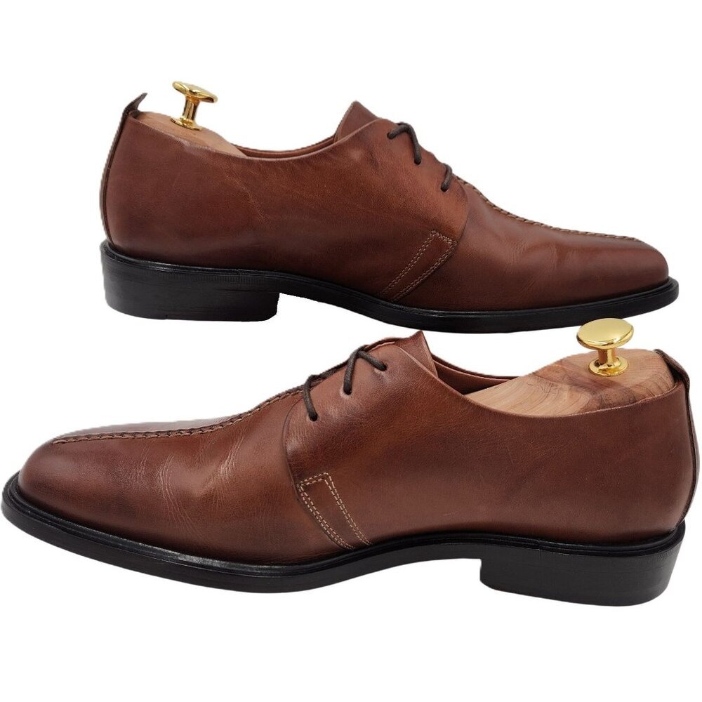 Cole Haan Beckett II Brown Leather Split-toe Derby Blucher Dress Shoes Mens 8.5M - Picture 5 of 13